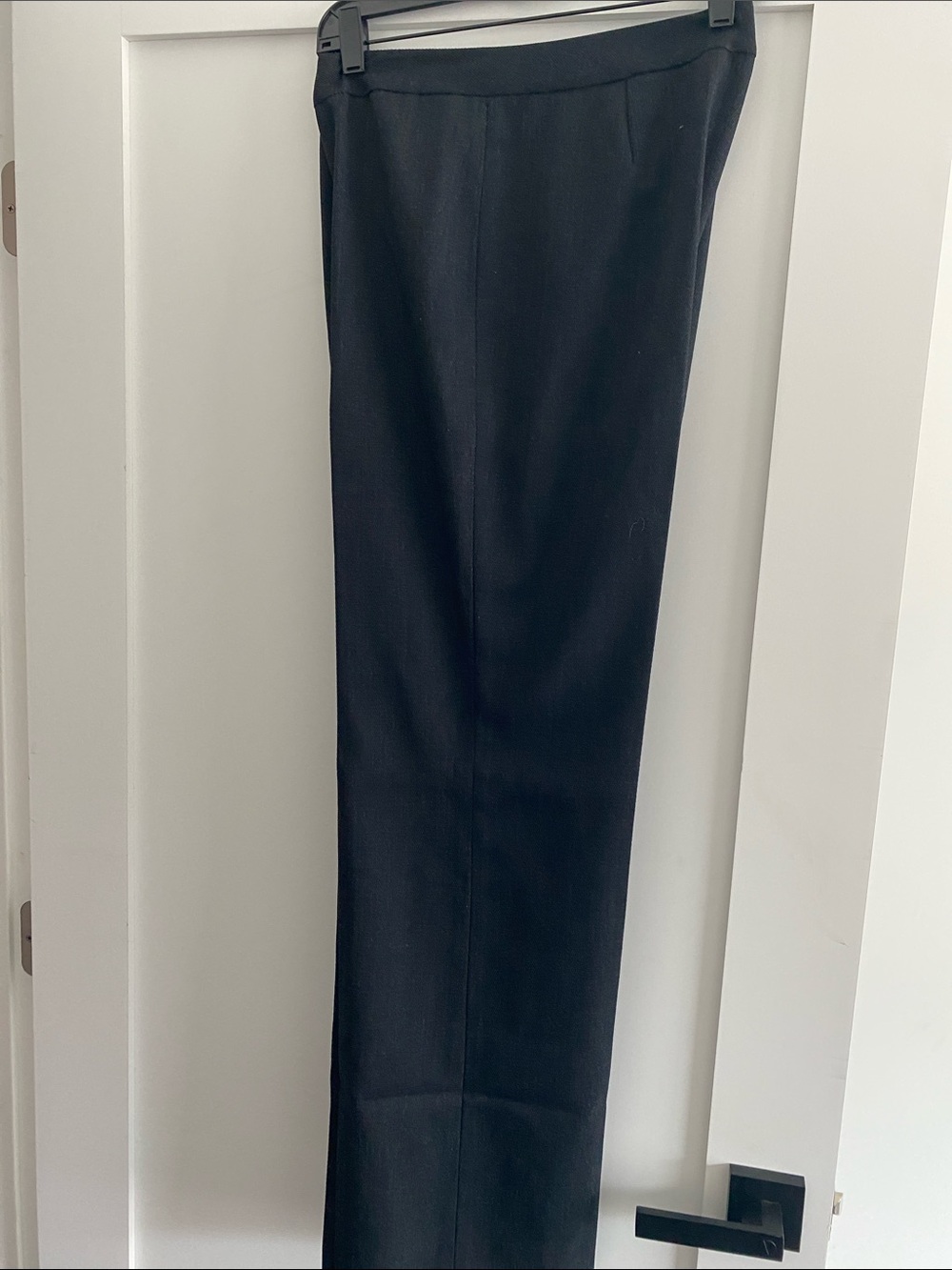 Classic Black Straight-Leg Dress Pants Women’s. New. Wool blend. Charcoal color.